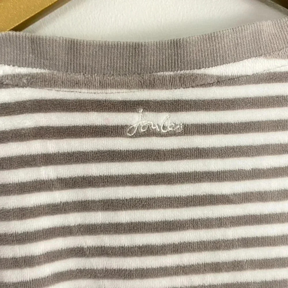 Joules Gray and White Striped Sweatshirt - Picture 7 of 9